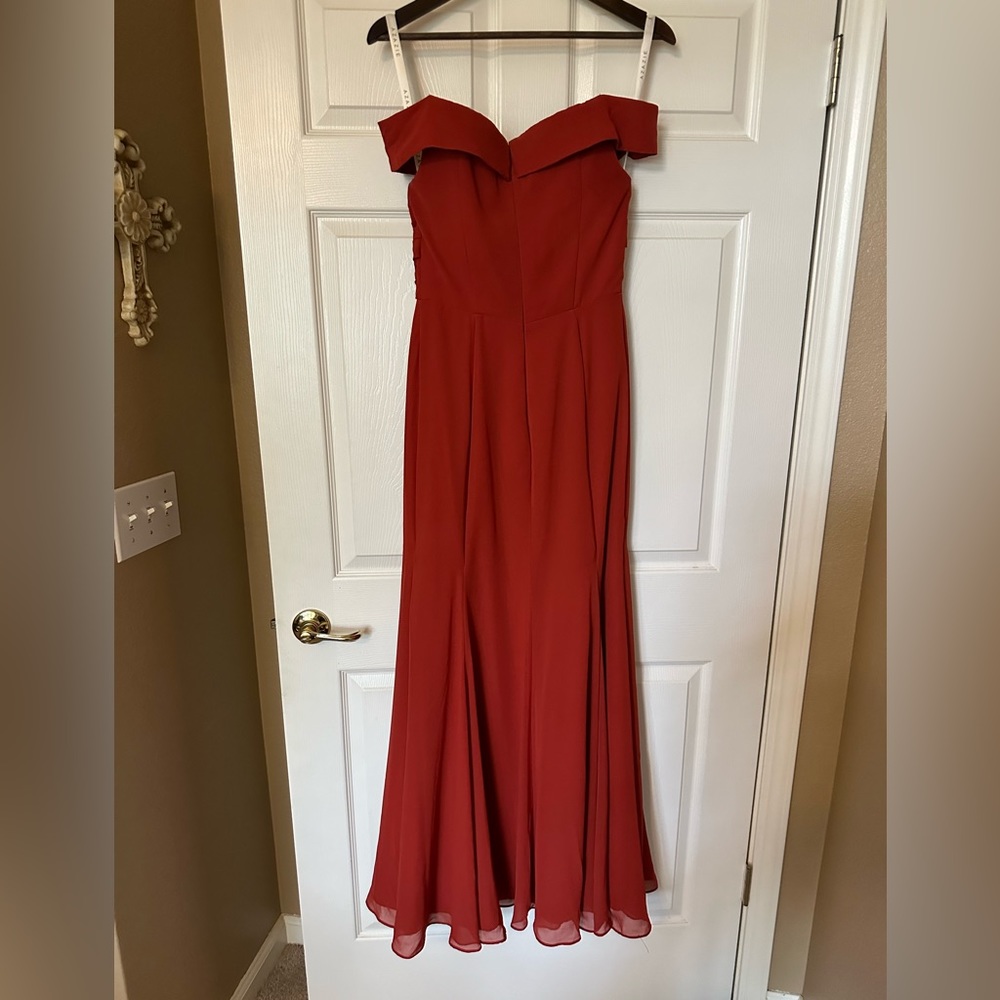 Azazie Lecia Dress in Rust! - Picture 4 of 7